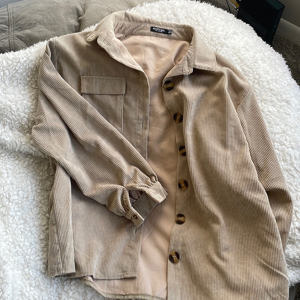 NastyGal Corduroy Oversized Button Up